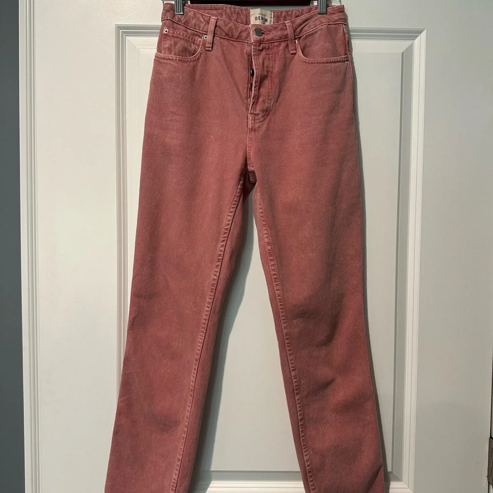 Sezane Brut Sexy Pink Jeans High-Waisted - Picture 1 of 5
